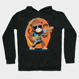 Monkey Play Guitar Hoodie